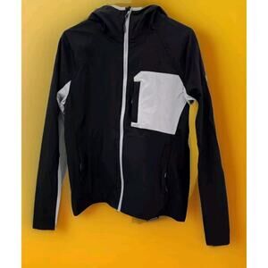 BE BOUNDLESS Colorblock Hooded Black Stretch Jacket Coat Mens 2XL NWT CR5